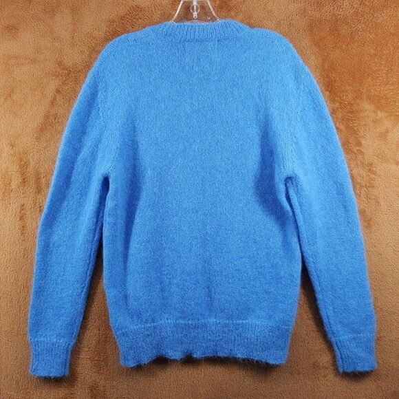 NN07 Sweater Mens Small Solid Blue Pullover Crew Alpaca Mohair WALTHER $315 - Picture 5 of 9